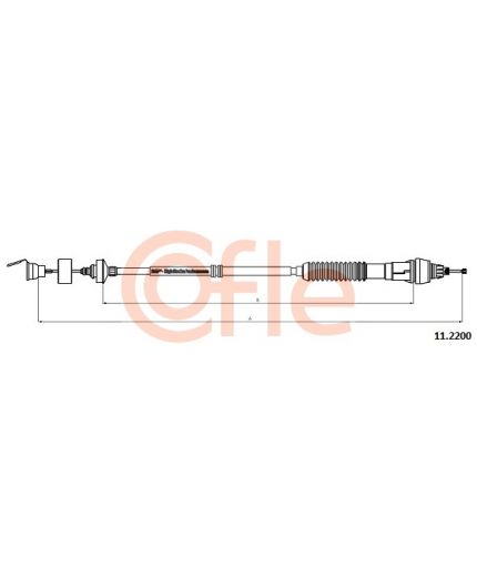 COFLE Трос сцепления с автоматической регулировкой 865/638мм