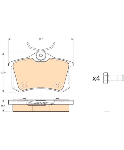 TRW Колодки дисковые задние Фото 2