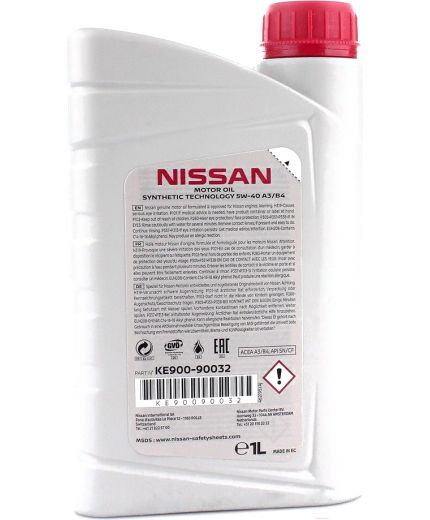Моторное масло NISSAN 5W-40 A3/B4 1л Фото 4