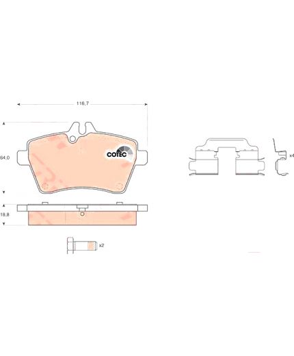 TRW Колодки дисковые передние Фото 2