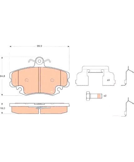TRW Колодки дисковые передние Фото 2