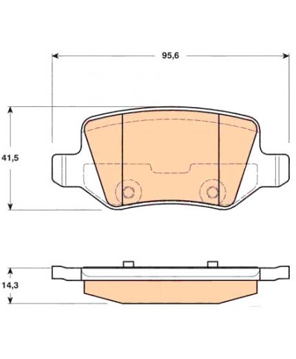 TRW Колодки дисковые задние Фото 4