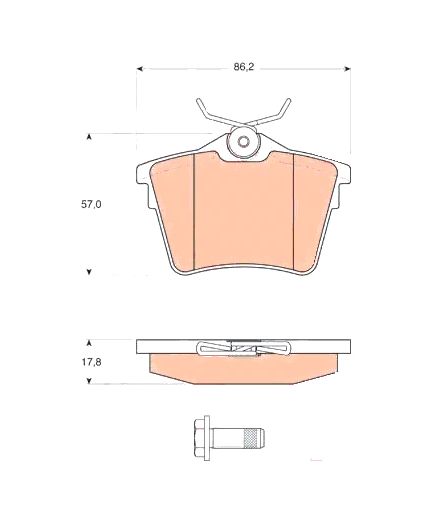TRW Колодки дисковые задние Фото 2