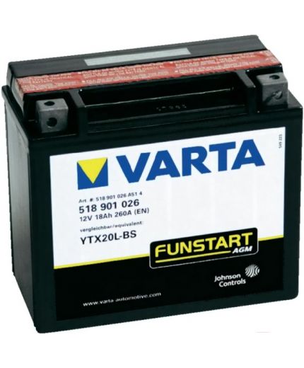 VARTA POWERSPORTS AGM 12V 518901026 (18 А/ч) Фото 2