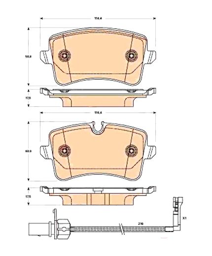 TRW Колодки дисковые задние Фото 3