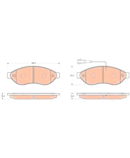 TRW Колодки дисковые передние Фото 2