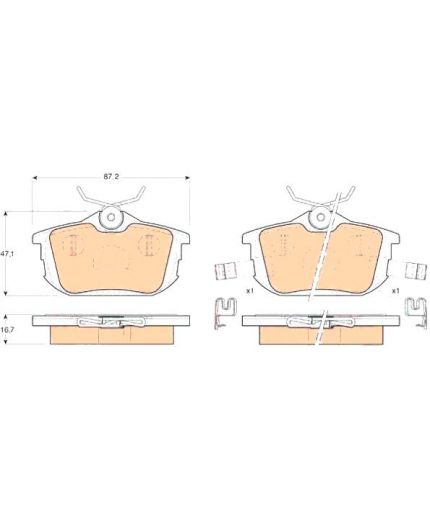 TRW Колодки дисковые задние Фото 3