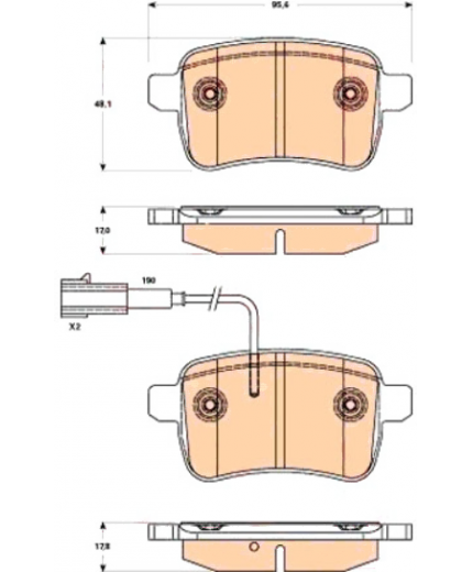 TRW Колодки дисковые задние Фото 2