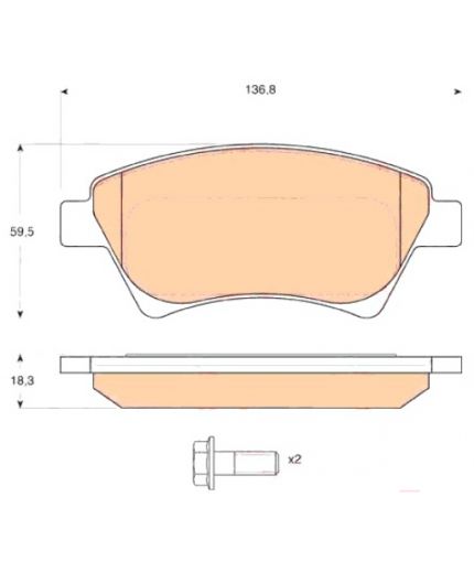 TRW Колодки дисковые передние Фото 2