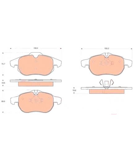 TRW Колодки дисковые передние Фото 2