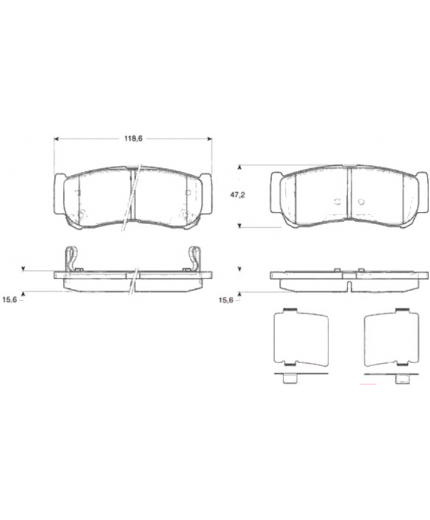 TRW Колодки дисковые задние Фото 2