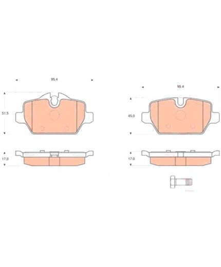 TRW Колодки дисковые задние Фото 2