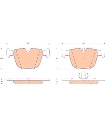 TRW Колодки дисковые задние Фото 2