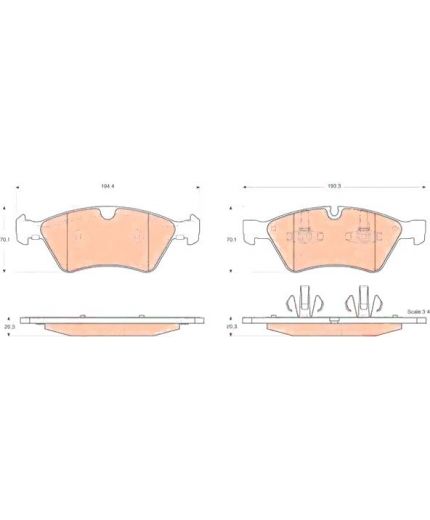 TRW Колодки дисковые передние Фото 2