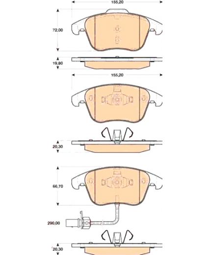 TRW Колодки дисковые передние Фото 2