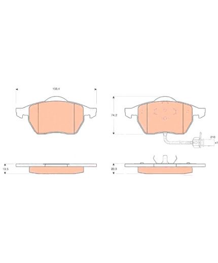 TRW Колодки дисковые задние Фото 2