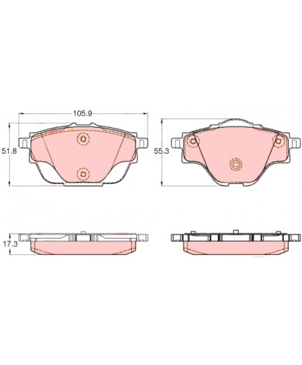 TRW Колодки дисковые задние Фото 2