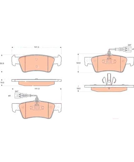TRW Колодки дисковые задние Фото 2