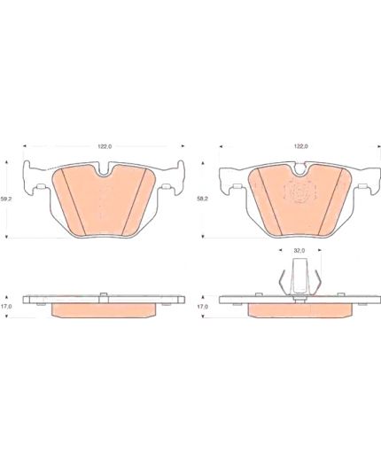 TRW Колодки дисковые задние Фото 2