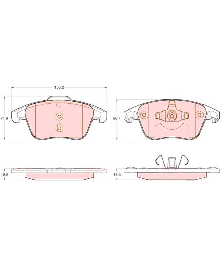 TRW Колодки дисковые передние Фото 2