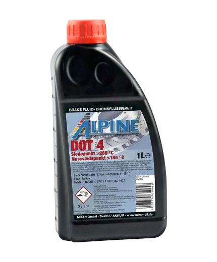 ALPINE Тормозная жидкость Brake Fluid DOT 4 1л