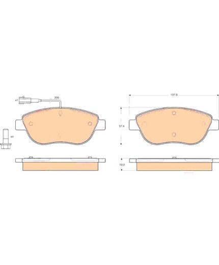 TRW Колодки дисковые передние Фото 2