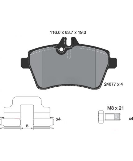 Textar Колодки дисковые передние Фото 2