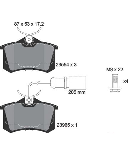 Textar Колодки дисковые задние