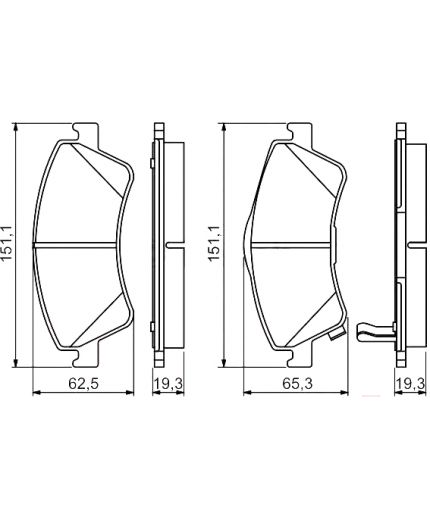 BOSCH Колодки дисковые передние