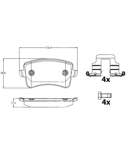 TRW Колодки дисковые задние