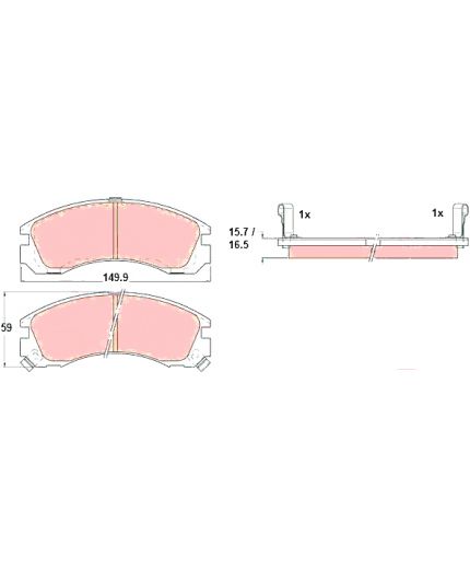 TRW Колодки дисковые передние Фото 4