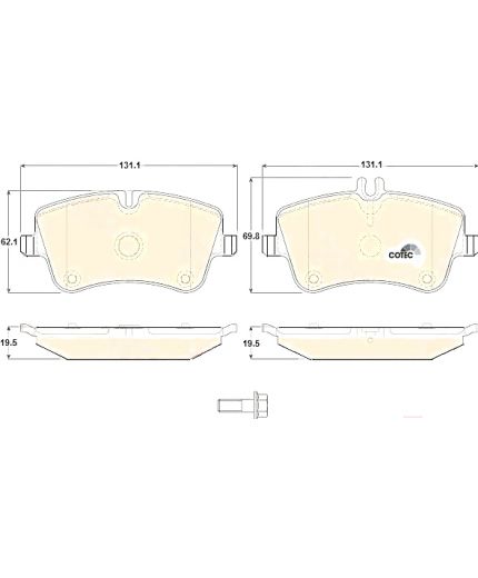 TRW Колодки дисковые задние Фото 2