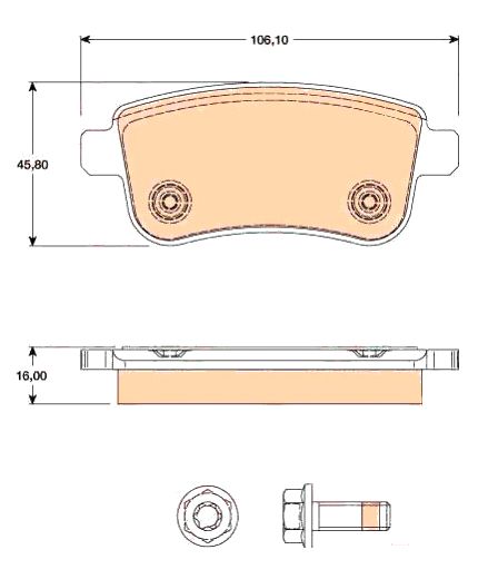TRW Колодки дисковые задние Фото 4