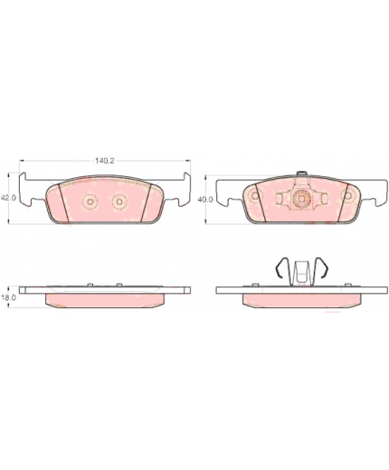 TRW Колодки дисковые передние Фото 2