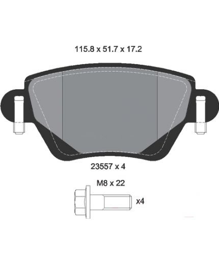 Textar Колодки дисковые задние Фото 2