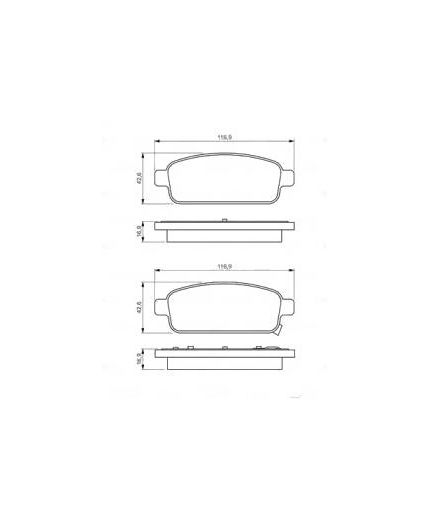 BOSCH Колодки дисковые задние