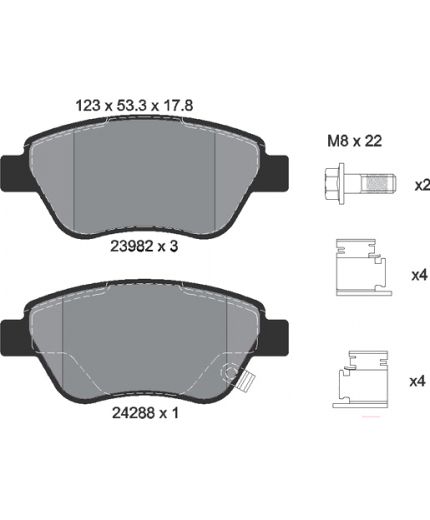 Textar Колодки дисковые передние