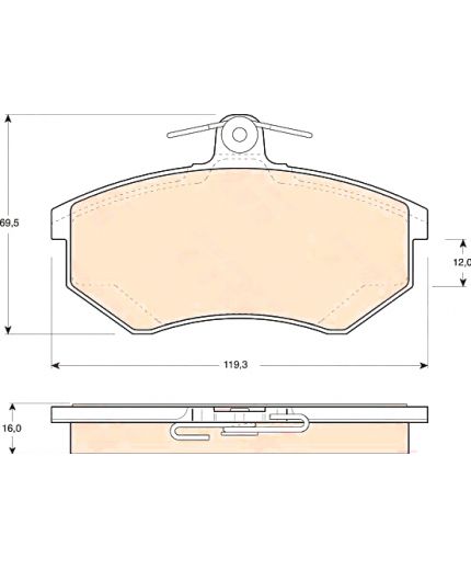 TRW Колодки дисковые передние Фото 3