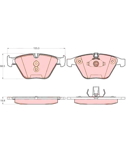 TRW Колодки дисковые передние Фото 2