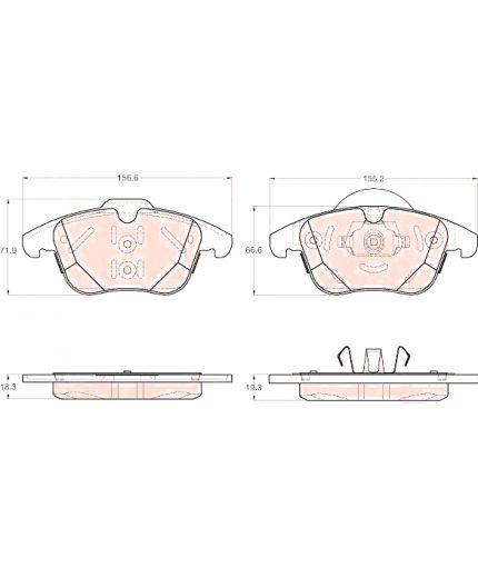 TRW Колодки дисковые передние Фото 2