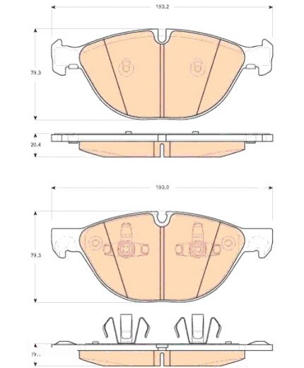 TRW Колодки дисковые передние Фото 2
