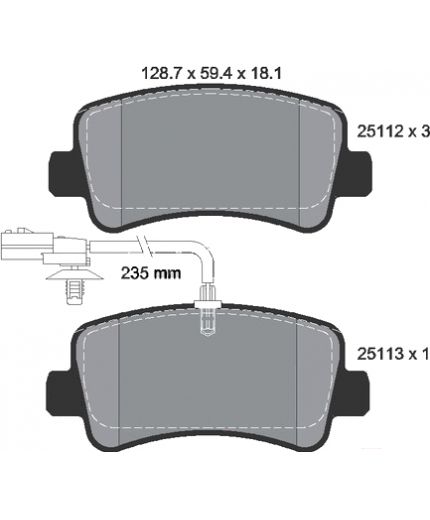 Textar Колодки дисковые задние