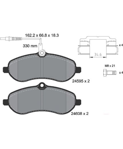 Textar Колодки дисковые передние