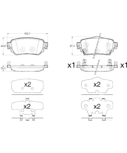 TRW Колодки дисковые задние Фото 3