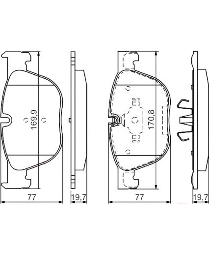 BOSCH Колодки дисковые передние