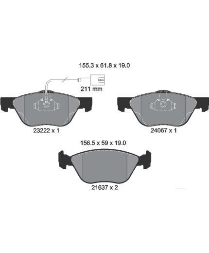 Textar Колодки дисковые передние