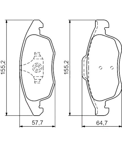 BOSCH Колодки дисковые передние Фото 3