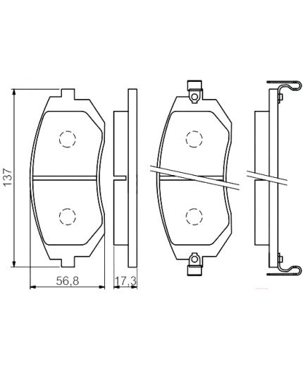 BOSCH Колодки дисковые передние