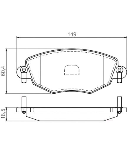 BOSCH Колодки дисковые передние