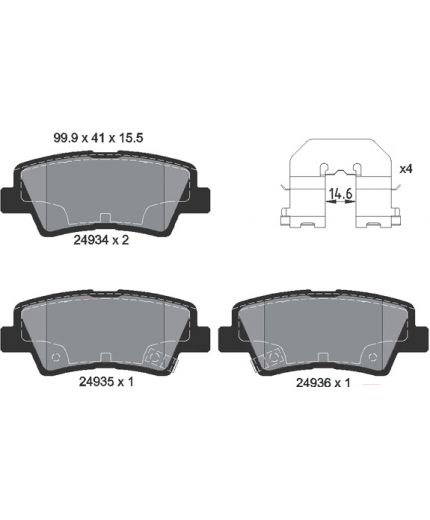 Textar Колодки дисковые задние Фото 2
